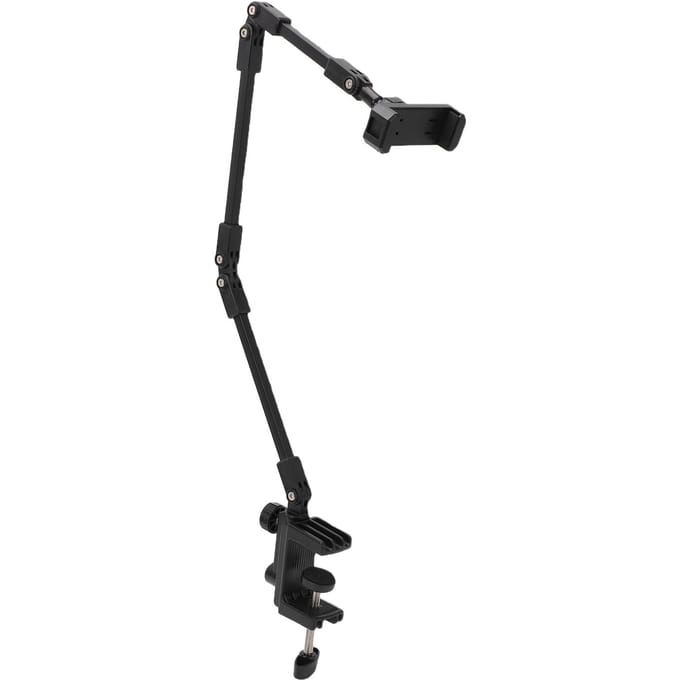 Bureau Telefoonhouder Verstelbare Arm Flexibel Stabiele Telefoonhouder voor Opnemen Live Streaming black