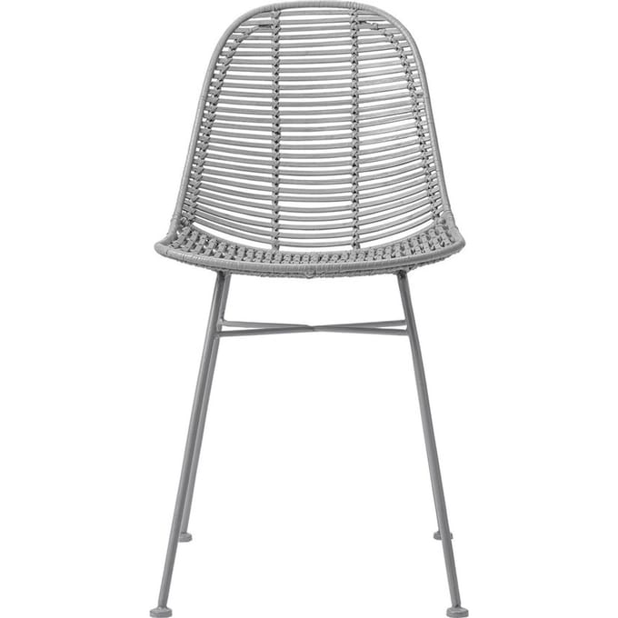 Bloomingville - Stoel - Rotan Seat H45 cm - Grijs