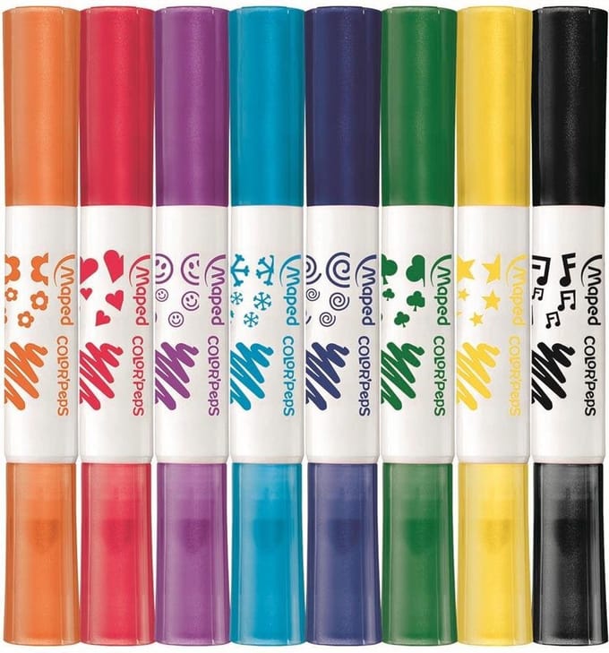 Maped - Color'Peps Duo Stamp Viltstiften - 8 Stuks