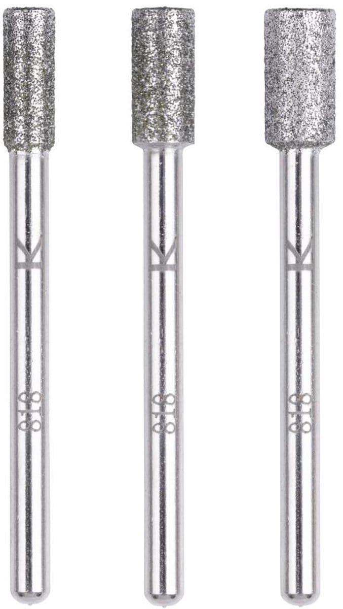 wolfcraft - Diamantslijpstift-set, cilindervormig, 3-dlg. - 5987000