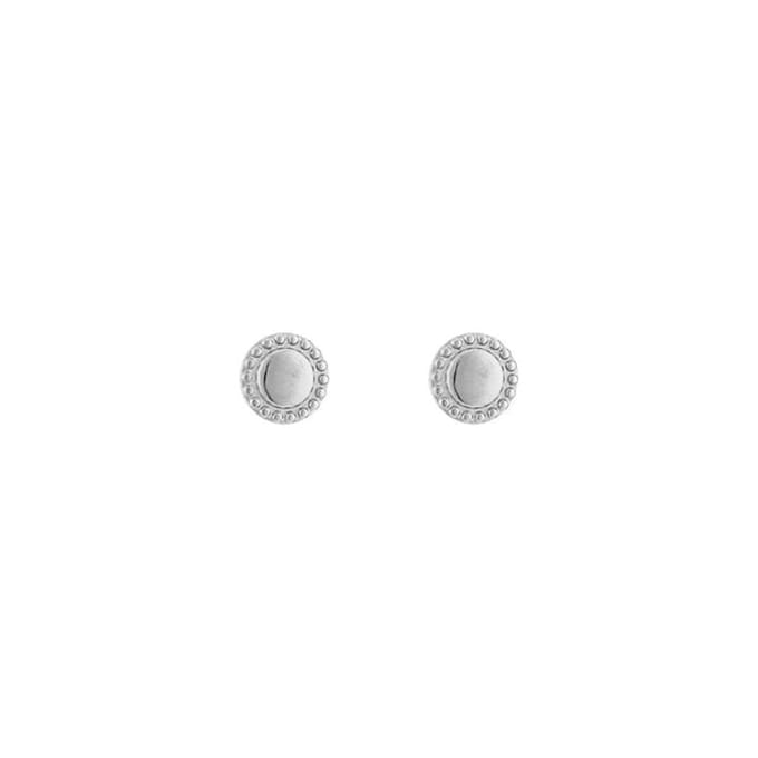 Bijoutheek Oorknop rondje dots zilver JE13628