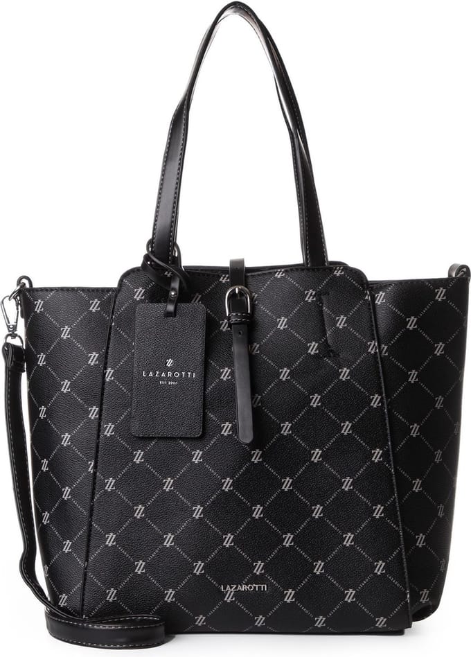 Lazarotti Schoudertas Palermo Handbag Black Zwart