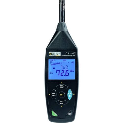 Chauvin Arnoux C.A 1310 Decibelmeter Datalogger 30 - 130 dB 20 Hz - 8 kHz Micro-USB, Jackplug-bus 2,5 mm
