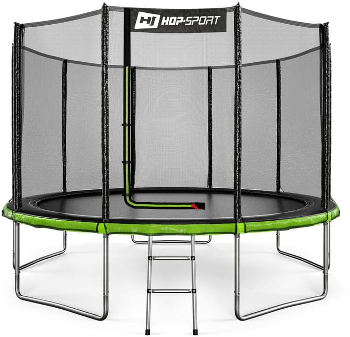 Hop Sport HS-T12A – Trampoline – Ø366 cm 12FT – Buitennet Veiligheidsnet – Incl. Ladder