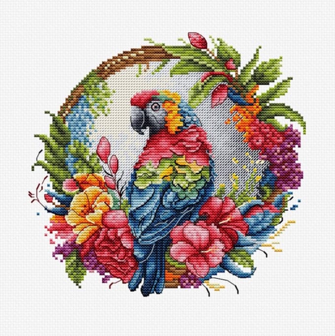 Luca-S The Tropical Parrot borduren (pakket) BC201