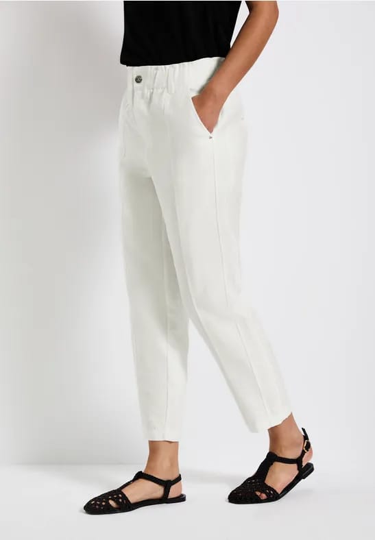 Paperbag broek in casual pasvorm