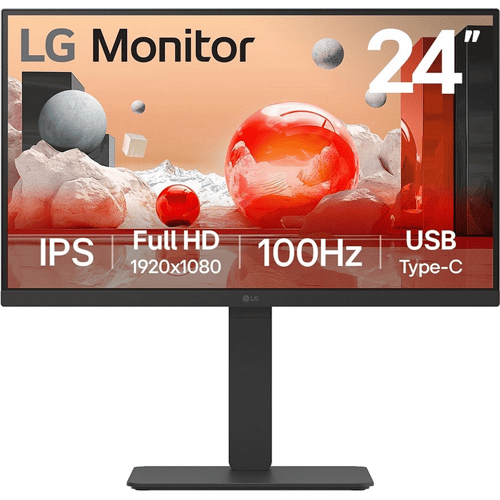 24" LG 24BA750-B - 1920x1080 (FHD) - 100Hz - IPS - 65W USB-C - KVM switch