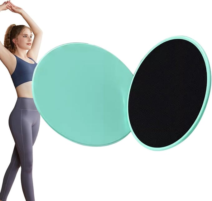 Core Sliding Discs - Trainingsschijven - Core Training - Sterke ABS Constructie - 17.5 cm Diameter - Groen