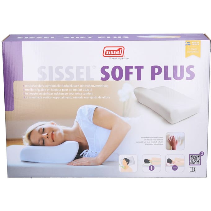 Sissel Orthopedisch kussen Soft Plus 47x33x(11-14) cm wit SIS-110.021