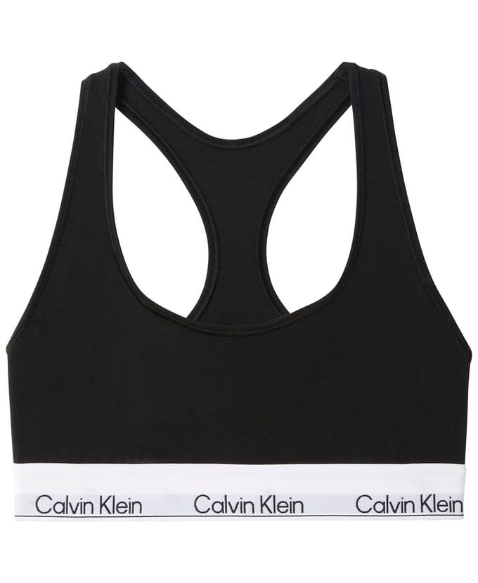 Calvin Klein dames icon cotton modal unlined bralette zwart