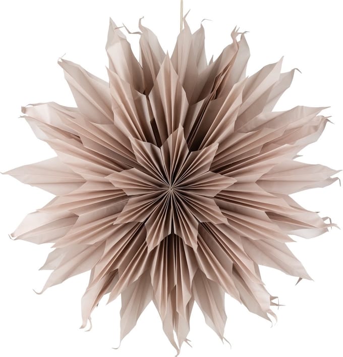 Kerstster sun 100cm roze met pendel