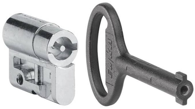 Hager MES-PHZDB3 Hager mes-PHZDB3 profielcilinder-inzetstuk dubbele baard 3 mm Profielhalfcilinder 1 stuk(s)