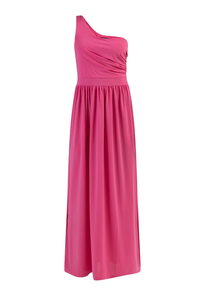 Faina Maxi-jurk met één schouder Dames roze
