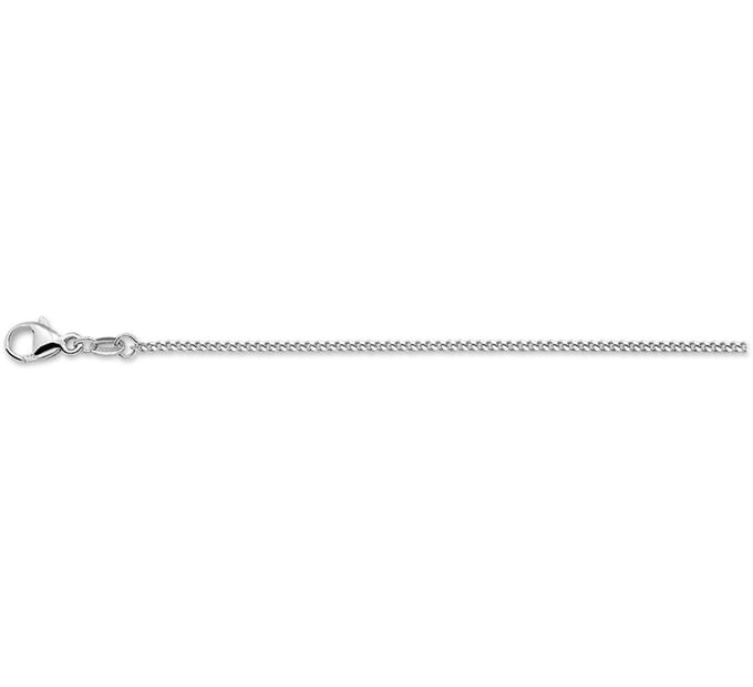 Zilver Gerhodineerde Collier gourmet 1 1330155 36 cm