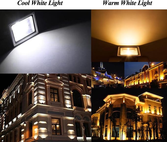 8x 20W LED Buitenlamp met Bewegingssensor - Krachtige Koel Witte Spotverlichting IP65