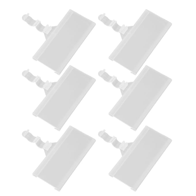 50 Sets Schapetikethouders Plastic Schapetiketten Herbruikbare Prijslabelhouder Met Clips en Kaarten voor white