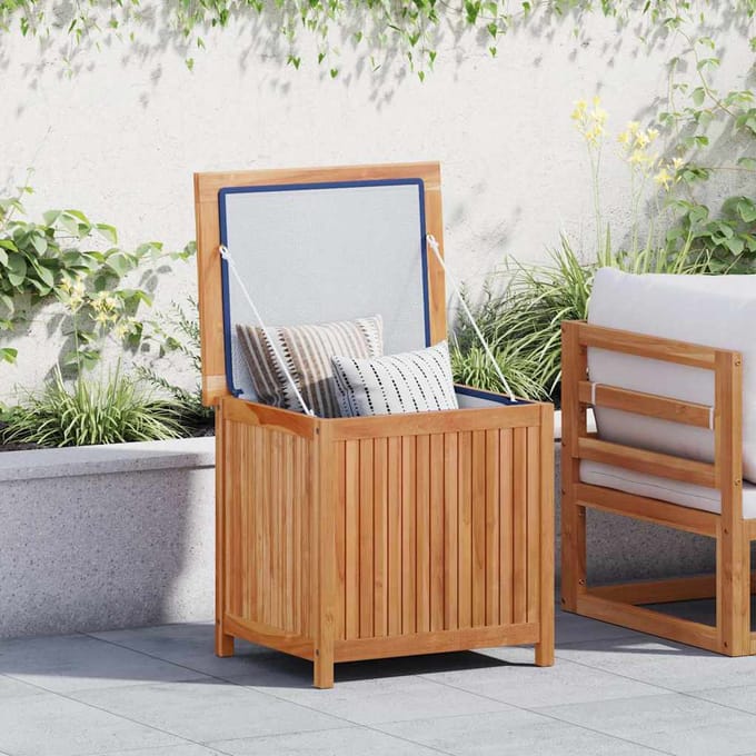 vidaXL - Opbergbox - 60x50x58 - cm - massief - teakhout