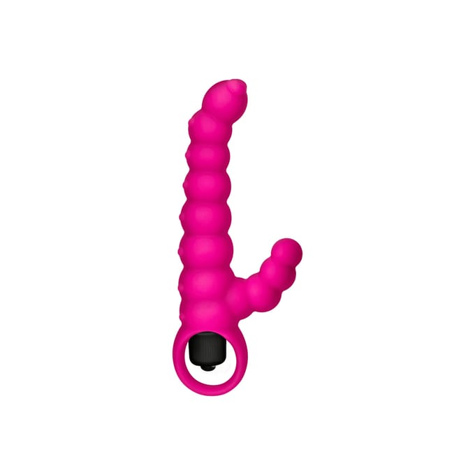 Siliconen vibrator met structuur, 16,5 cm