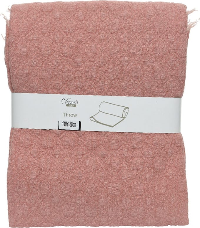 Plaids - Throw Cotton Padded Pink 130x170cm