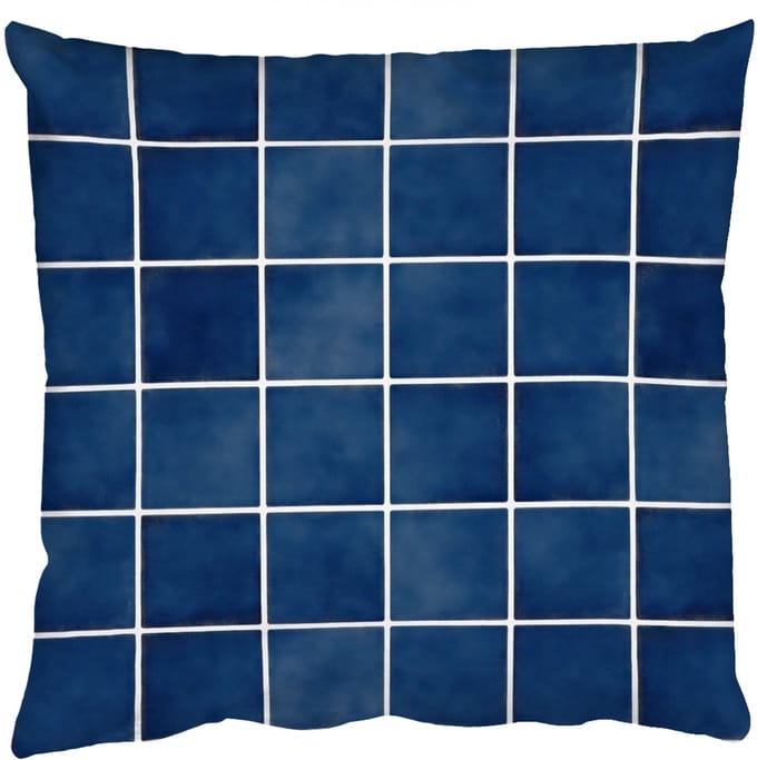 Sierkussens - Kussentjes Woonkamer - 60x60 cm - Tegel - Modern - Blauw