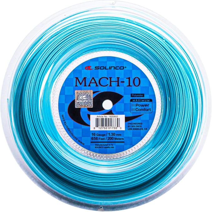 Solinco Mach-10 1.20 tennis string - Blue, 12m spool