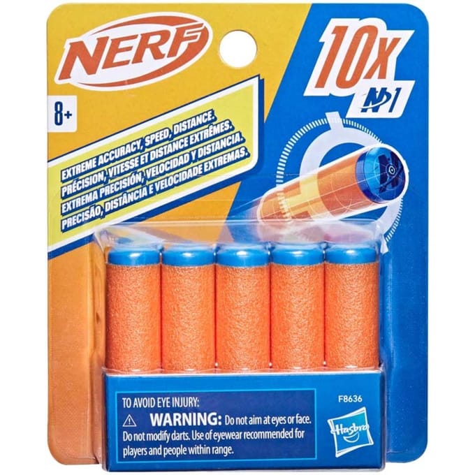 NERF N Series N1 Refill pack - met 10 Officiële Nerf N1 Darts - Nerf N1 Pijltjes