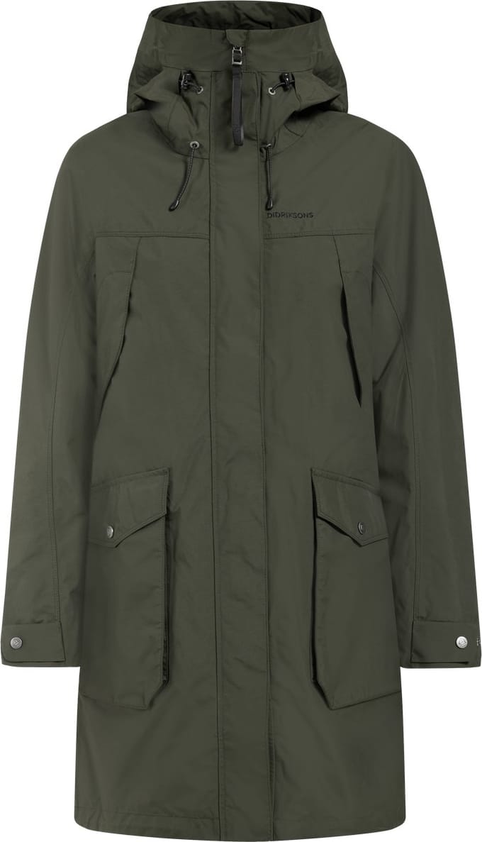 Didriksons THELMA WNS PARKA 10 Dames Outdoorjas - Deep Green