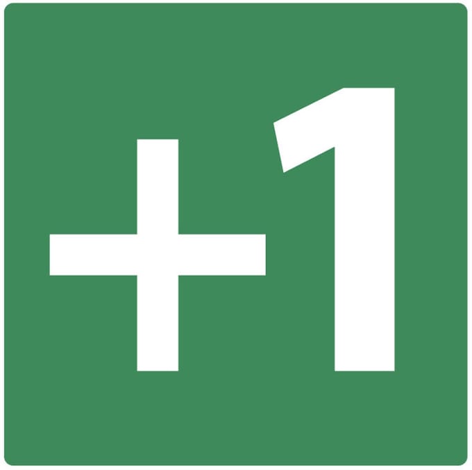 Niveau +1 bord - kunststof 100 x 100 mm