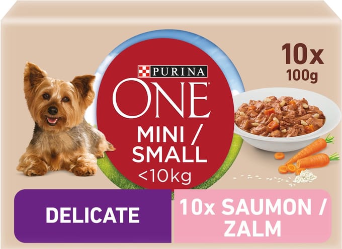 3x PURINA ONE Mini Sensitive Delicate Zalm voor Honden