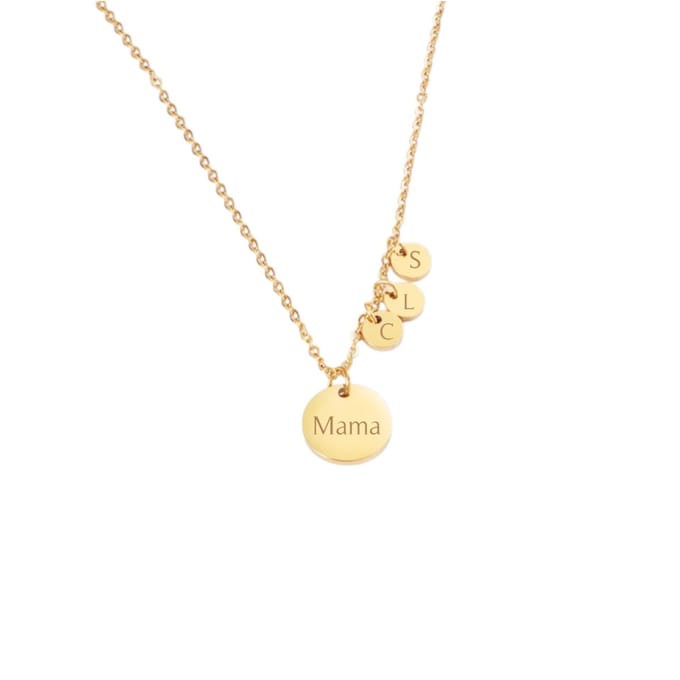 Ketting met Naam en 3 Initialen Goud