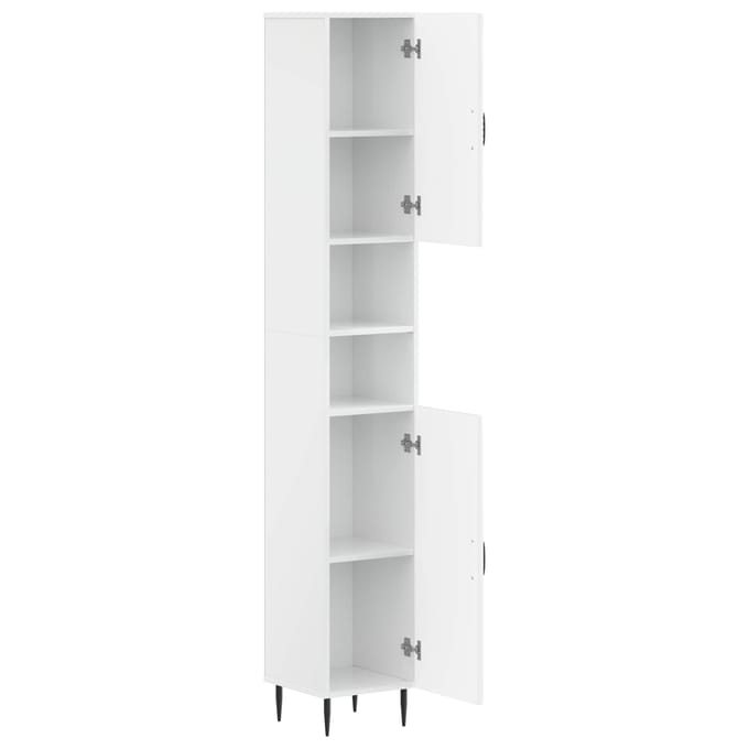 vidaXL - Badkamerkast - met - Open - Plank - HAARLEM - Hoogglans - Wit