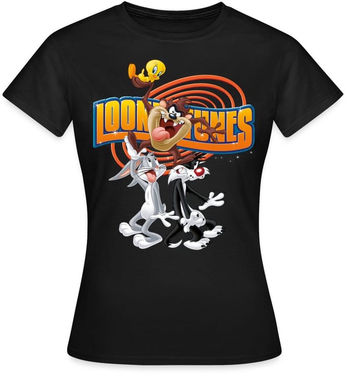 Looney Tunes Bugs Taz Tweety Sylvester T-Shirt Dames