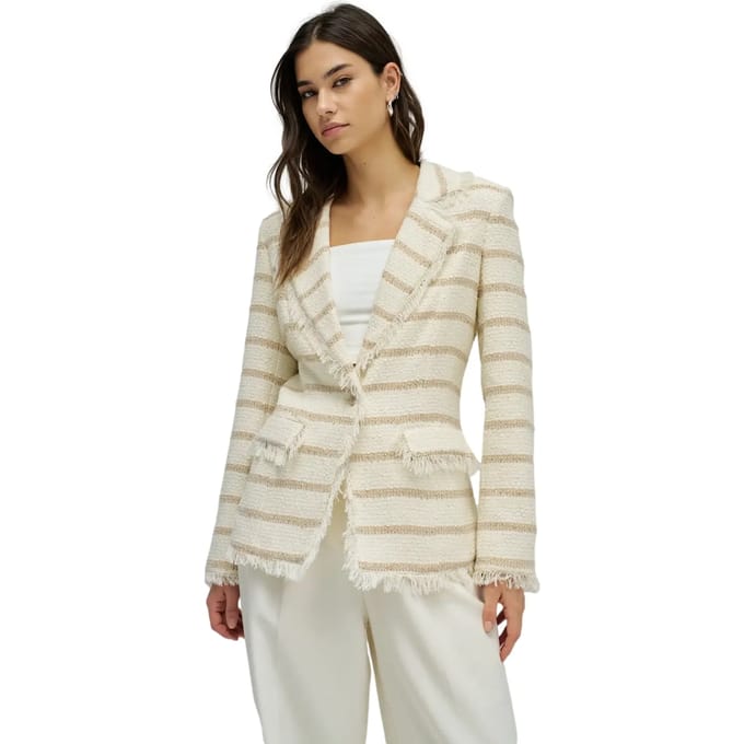 Gestreepte tweed blazer dames Salsa Jeans