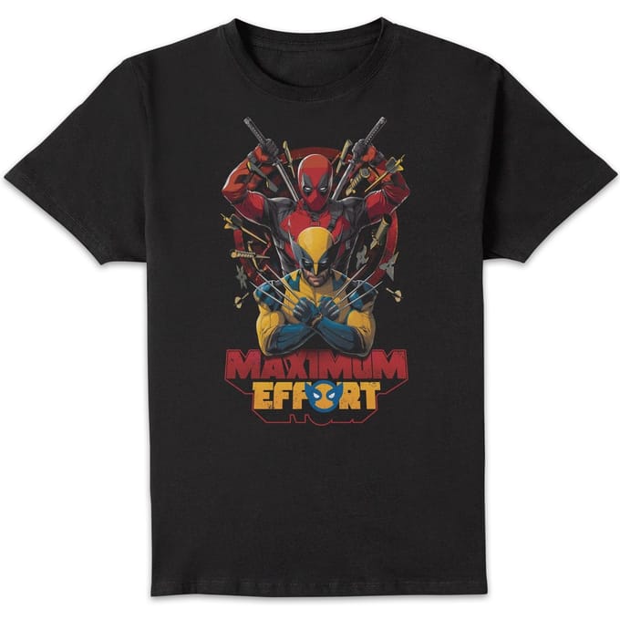 Deadpool & Wolverine Maximum Effort Unisex T-Shirt - Black - XS