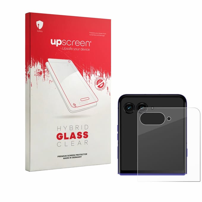 upscreen - Screenprotector voor Motorola Razr 70 Ultra (Achterdisplay) - Folie Beschermfolie Beschermglas transparant