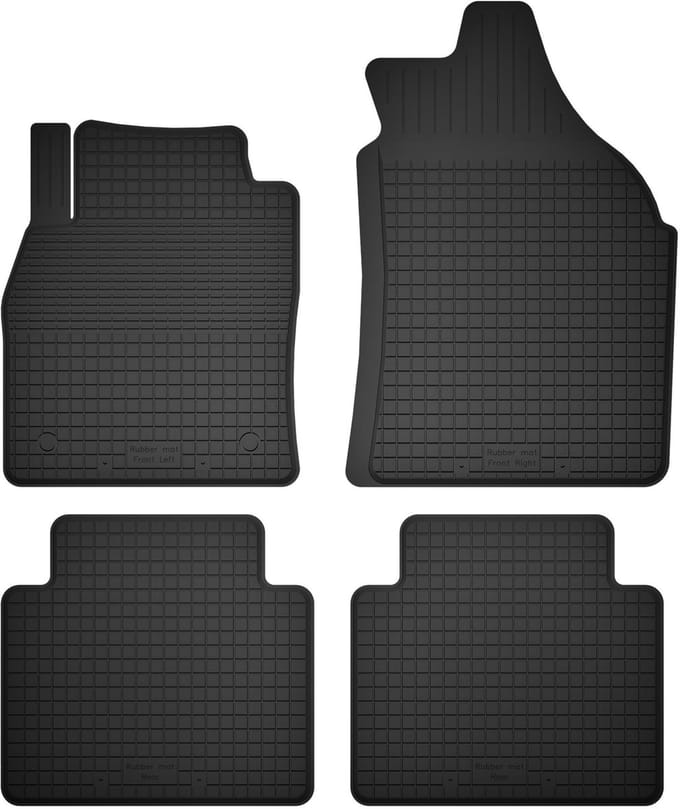 Wielganizator BasicProtect Serie - Rubber Auto Vloermatten - Renault Zoe (2013-) - 4 Stuks - Antislip