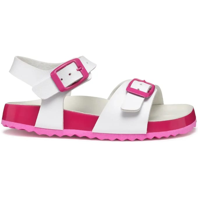 GEOX ADRIEL TIENERS Sandalen - WIT/FUCHSIA - Maat 30