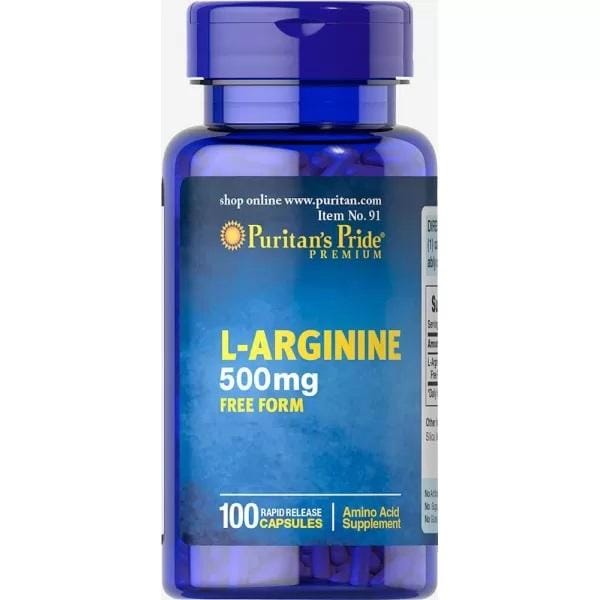 Puritan's Pride - L-Arginine 500 mg, 100 Gélules