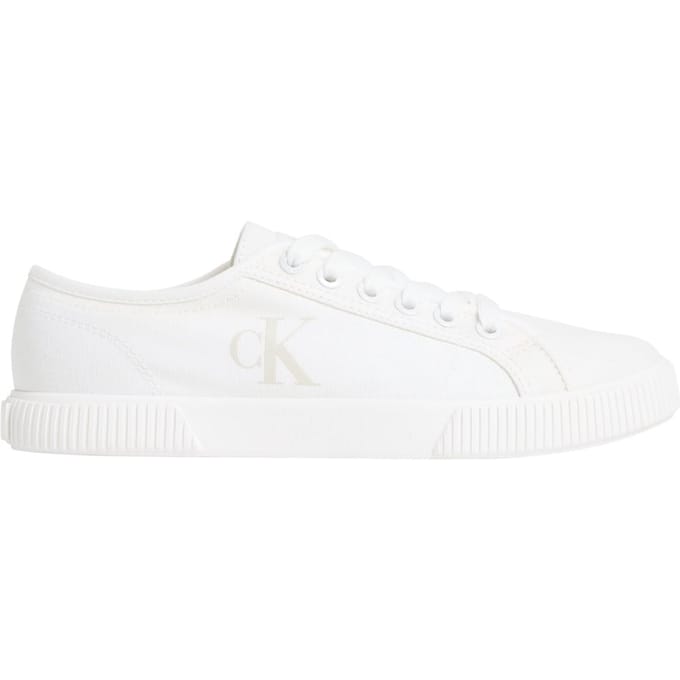 Calvin Klein Essential Canvas Trainers Triple Bright White Größe: 41 | Trainers Outlet | Damen | Weiß