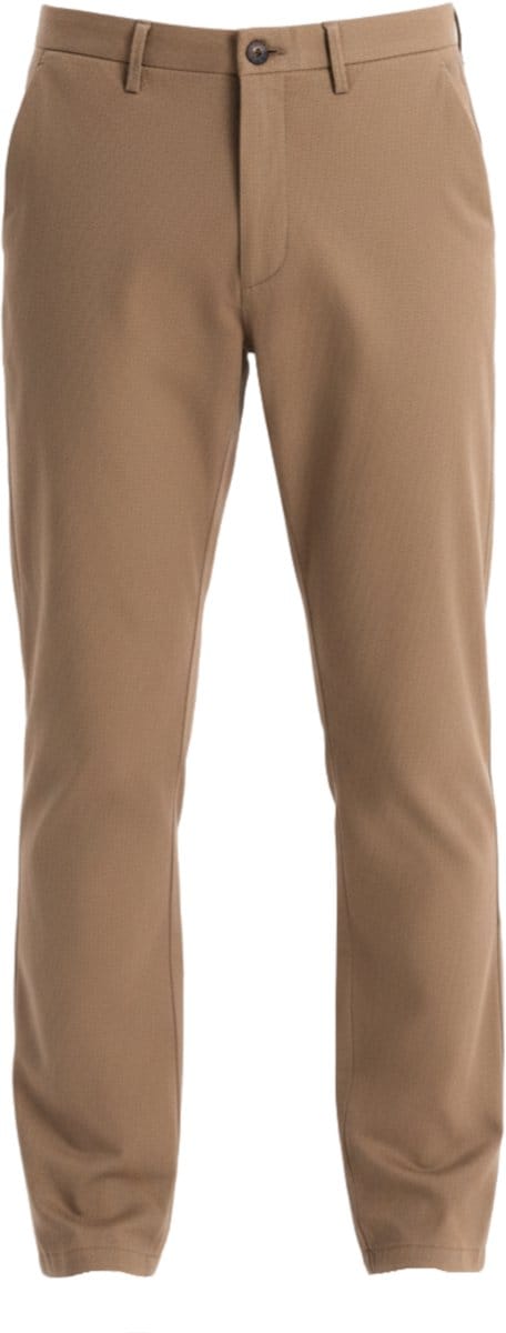 OMBRE Broek - Regular Fit - Katoen - Rits Donkerbeige L