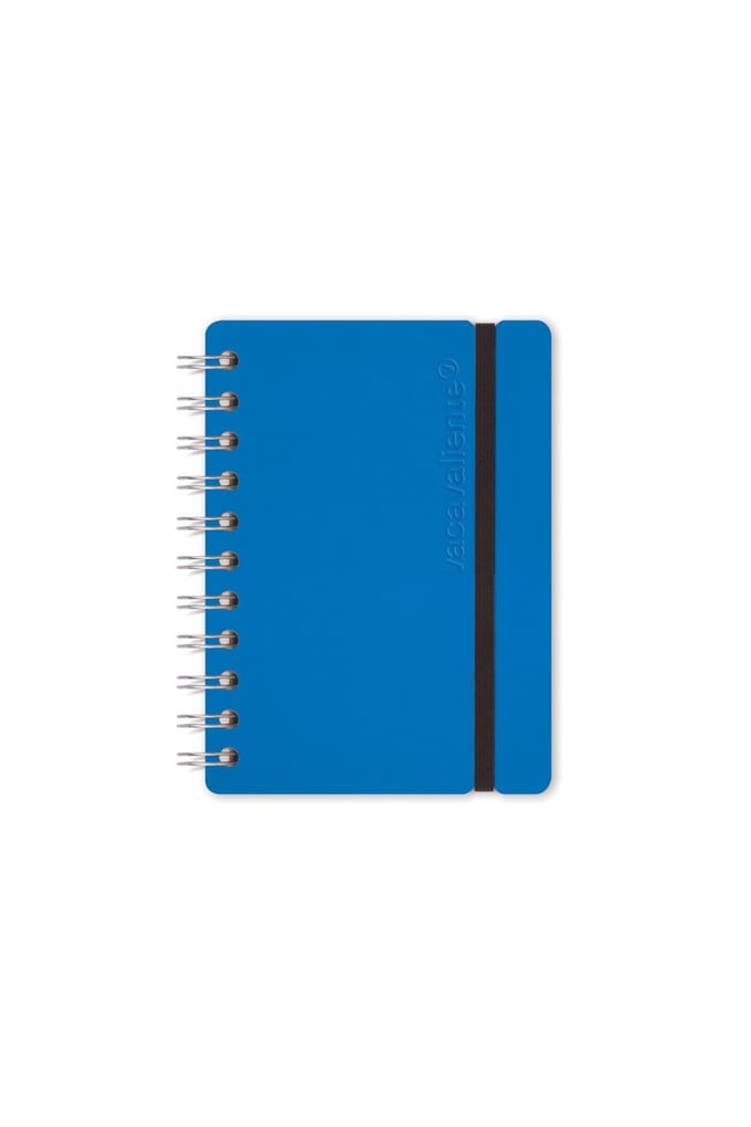 Vacavaliente - Notitieboek A6 - Gerecycled Leer - Blauw