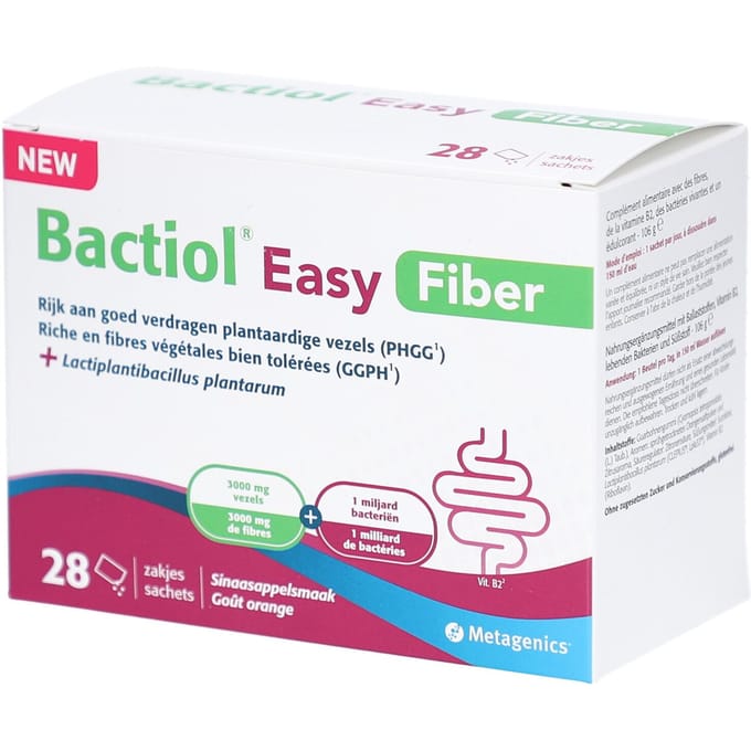 Bactiol Easy Fiber Sinaasappelsmaak 28 Zakjes
