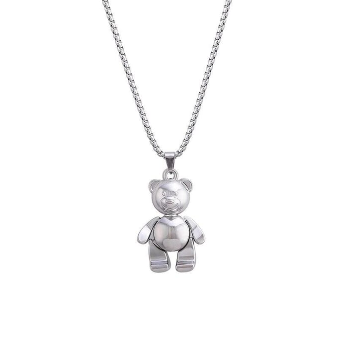 Ketting Niche Design Teddybeer Trui Ketting Dames Nieuwe Trend Persoonlijkheid Schattige Trui Trui black