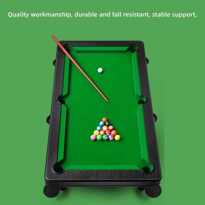 1 Mini Biljartset voor Kinderen Huis Pooltafel Jongens Educatief Speelgoed Snookerspel S black