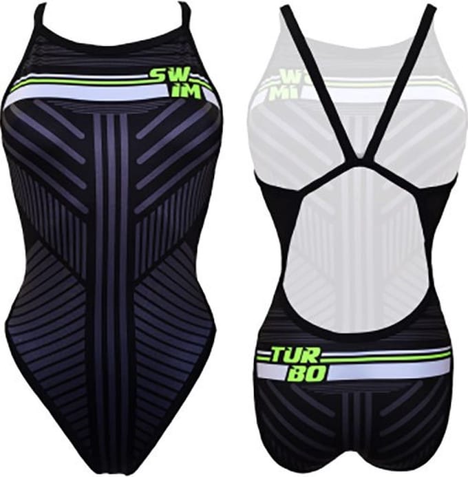 Turbo Revolution Lines Zwemkleding Zwart S Vrouw