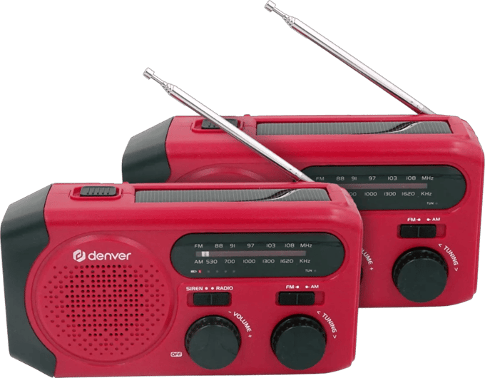 Denver SCR-2010 Noodradio Rood Duo Pack