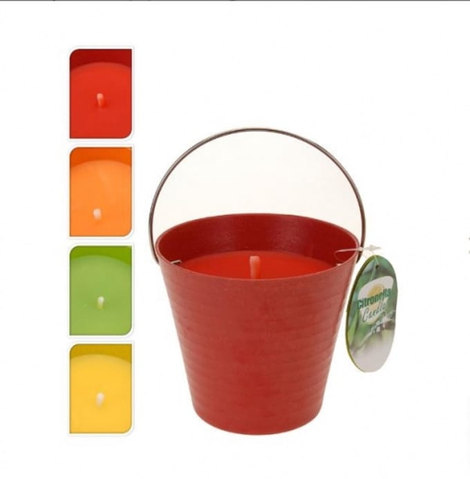 Kaars in eco pot groen