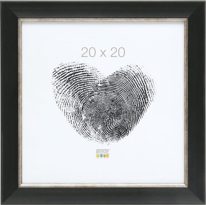 Deknudt Frames fotolijst S45WF2 - zwarte schilderstechniek - 20x20 cm