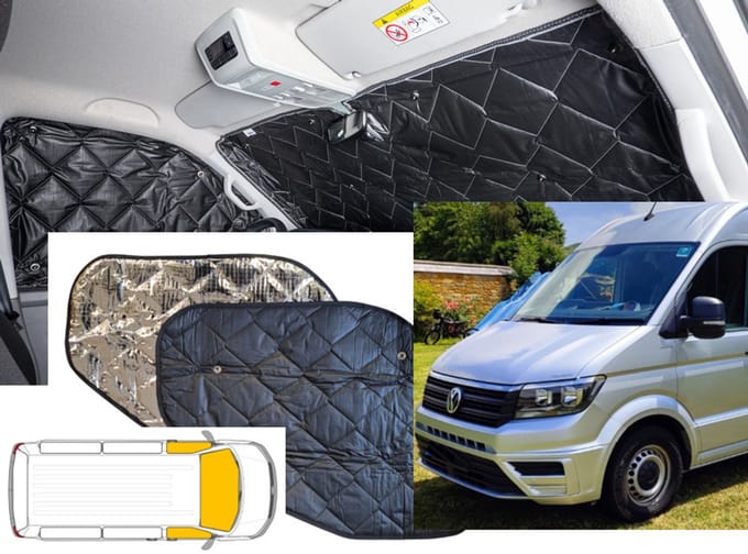 Raamisolatie Volkswagen Crafter Vanaf 2016 Black line Voorzijde 3 delig