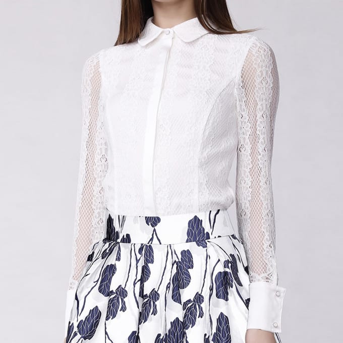 Lange mouwen Lace Tailor Shirt